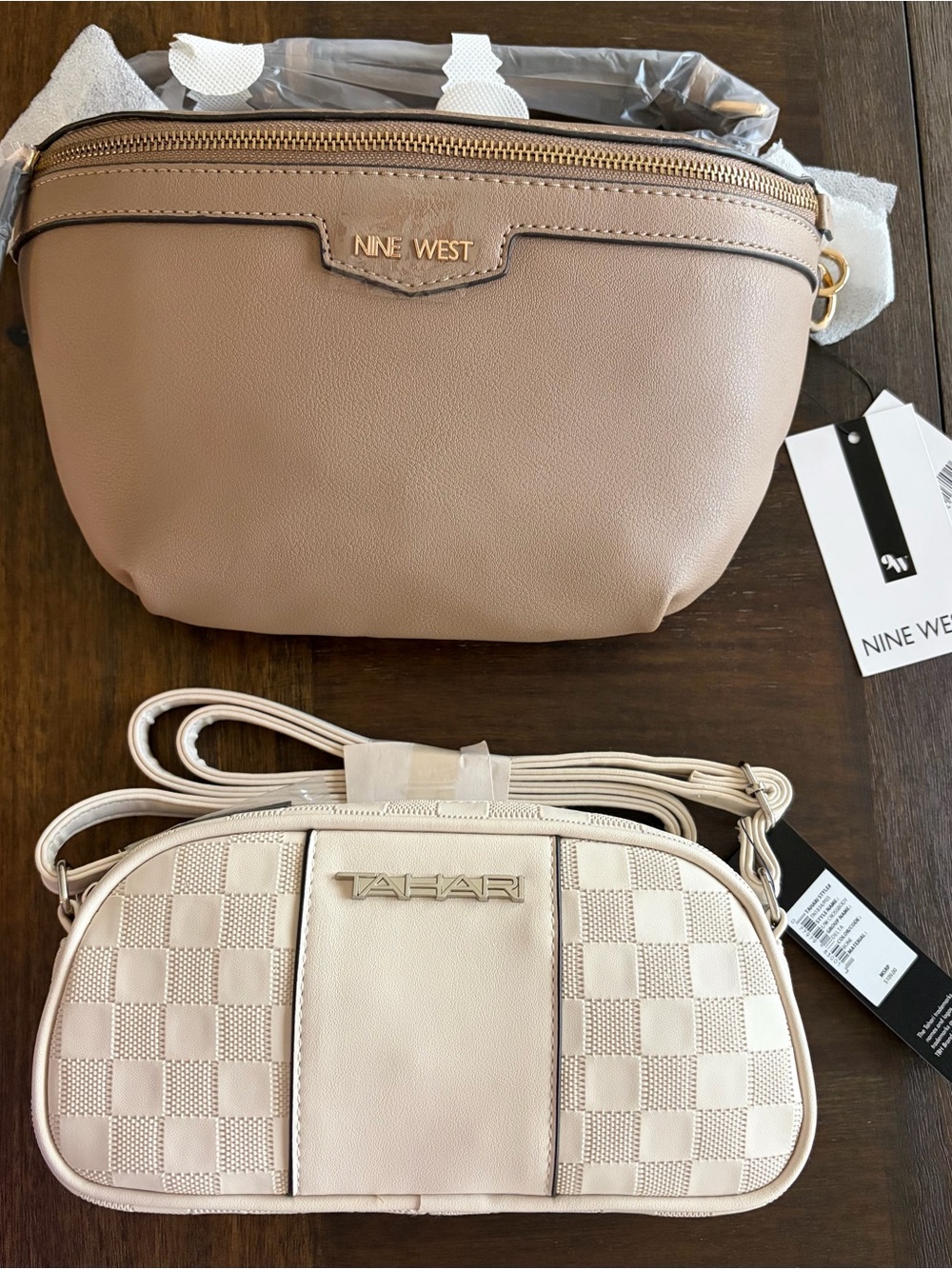 NWT! Two Crossbody Bags - Nine West/Tahari Duo - Two-Piece Set / Neutral Colors